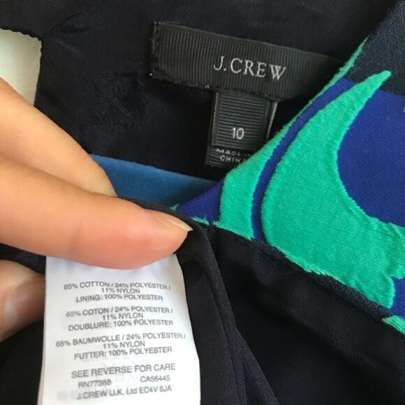 J. Crew Jacquard Print A Line Dress - Picture 5 of 8